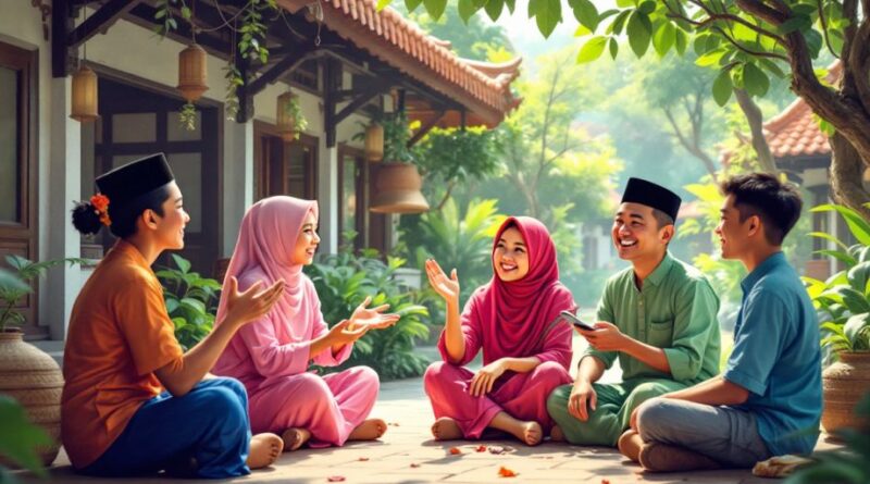 Ilustrasi interaksi budaya menggunakan Bahasa Alus Jawa.